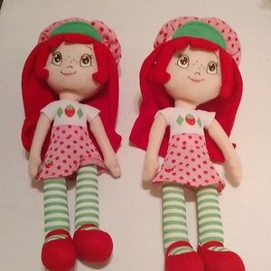 2 Strawberry Shortcake Plush Dolls